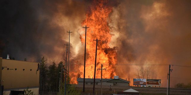 Canada , des feux ravagent la province de l'Alberta
