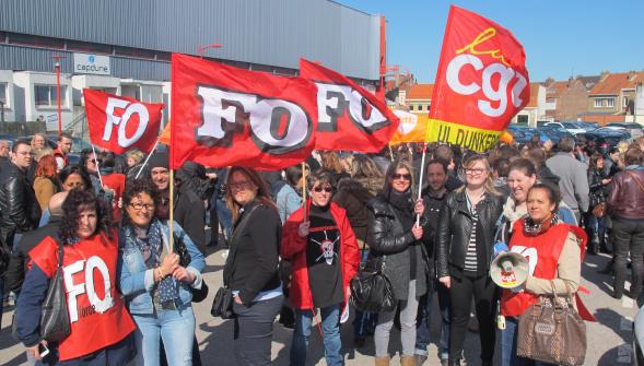 Coudekerque-Branche , des salariés en grève le centre d’appels Arvato-Capdune au ralenti