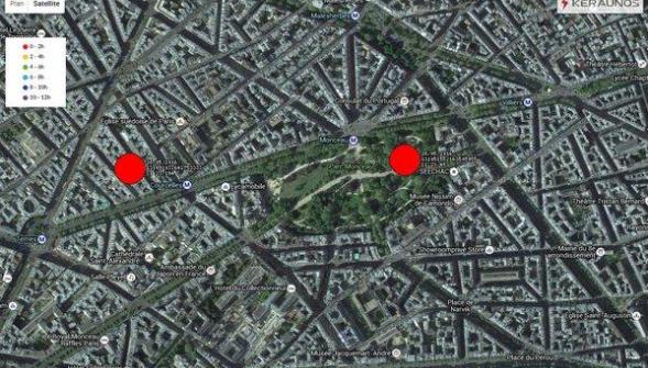 La foudre fait onze blessés dont dix enfants au parc Monceau à Paris