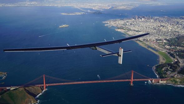 Solar Impulse , Le paper plane est arrivé en Californie