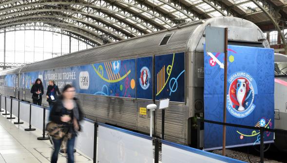 Euro 2016 , le compte à rebours a été lancé ce vendredi en gare Lille Flandres